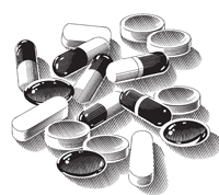 Fig. 6: Clipart gráfico de un montón de pastillas.